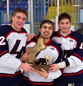 Lawrence Academy Tri-Captains (L-R) Devin Tringale, Matt Baldino, and Tyler Whitney.