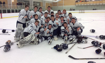 St. Mark's celebrates after winning the Barber Tournament championship with a 5-1 win over Middlesex.