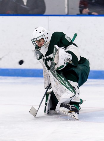 Deerfield soph. G Thomas Gale had another big game Wednesday, kicking out 49 shots as the Big Green tied up #2 KUA, 1-1.
