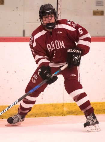 Groton junior forward Drew Burke had two goals tonight, including the game-winner on a breakaway, to lead his team to a 3-2 win over Hebron on Wed. Ja