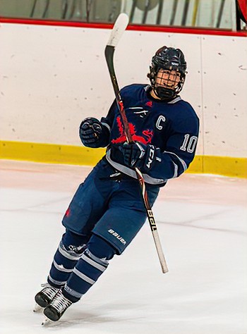 Kent senior captain Aidan Cobb, a Cornell recruit, notched 2 goals and 2 assists in Kent's 5-2 win over KUA Sunday at the Exeter Tournament.