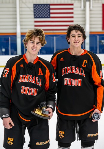 KUA senior forwards Jack Sadowski (left) and Sam LeDrew (right) each had a pair of goals in the Wildcats' 5-2 win over Salisbury in the Flood-Marr tit