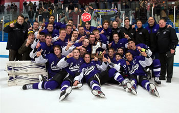 Cushing Academy earned a hard-fought 1-0 decision over Avon in the NEPSIHA Large School Championship Game.