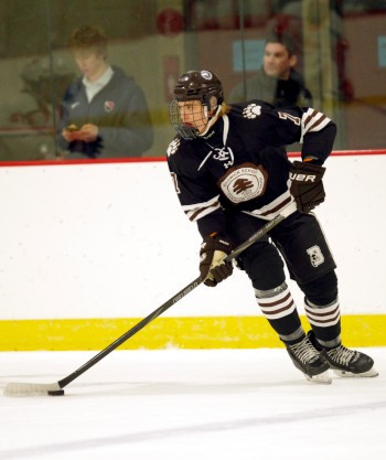 Brunswick senior D Hampus Vandenberg, a Princeton commit, notched the GWG and added 2 assists in the Bruins 5-2 win at Westminster Sat. Dec. 13.