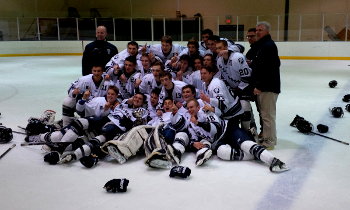 Millbrook, now 6-3-0, celebrates after edging host Brooks 1-0 to win the Brooks-Pingree Tournament Sunday. Union recruit Brett Supinski scored the ga