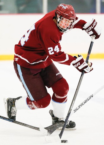 NMH Senior F Ben Freeman, at 6'4", is a handful for opposing defensemen.