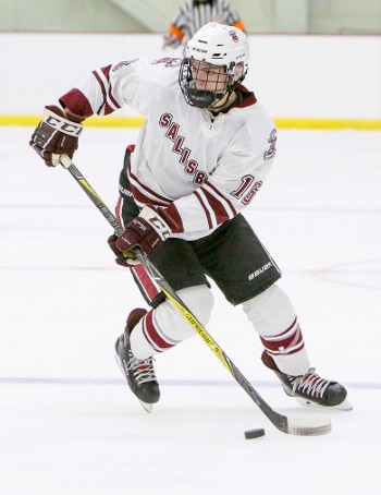Salisbury senior center Matt Holmes in action Wednesday at Taft.