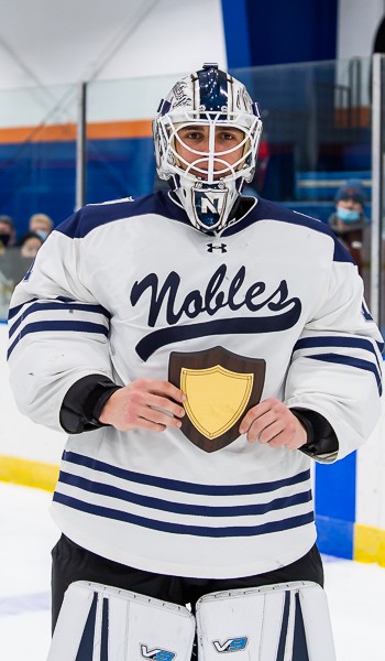 Nobles freshman G Thatcher Bernstein was named MVP of the 2021 Flood-Marr Tournament. Bernstein gave up a total of 3 goals over 3 games.