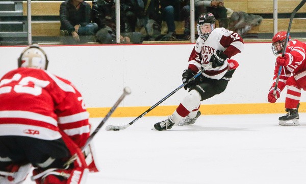 Gunnery junior F Alex Jeffries (#12) in action against St. Paul's in the Avon Old Farms championship game. Gunnery won it, 2-0, and took home a second